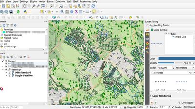 QGIS main window while editing a project