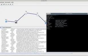 Main screen with running simulation.
