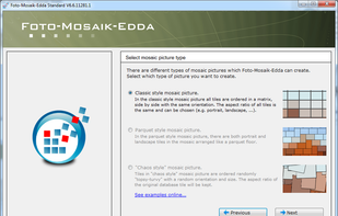 Selection of the mosaic type