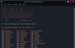 Zphisher screenshot 1