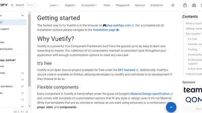 Vuetify screenshot 1