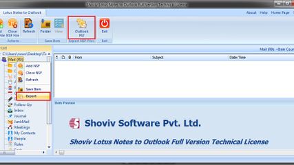 Shoviv Lotus Notes to Outlook converter screenshot 1
