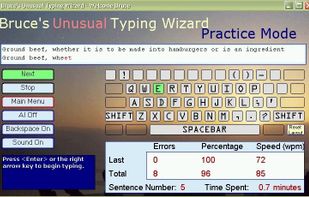 Bruce&#39;s Unusual Typing Wizard screenshot 1