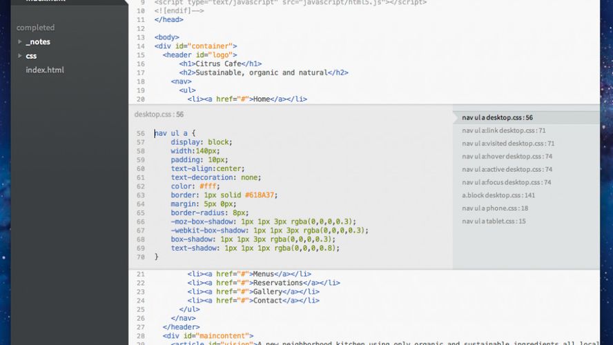 Brackets A modern, open source text editor that understands web design