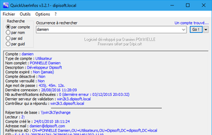 QuickUserInfos screenshot 1