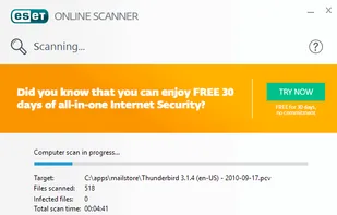 ESET Online Scanner screenshot 1