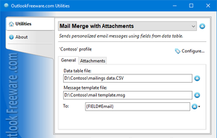 Mail Merge with Attachments for Outlook screenshot 1