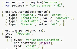 Esprima screenshot 1