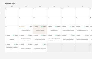 SEO content calendar