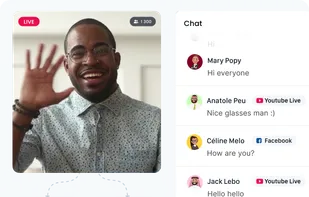 Simulcast on your social networks to a large audience