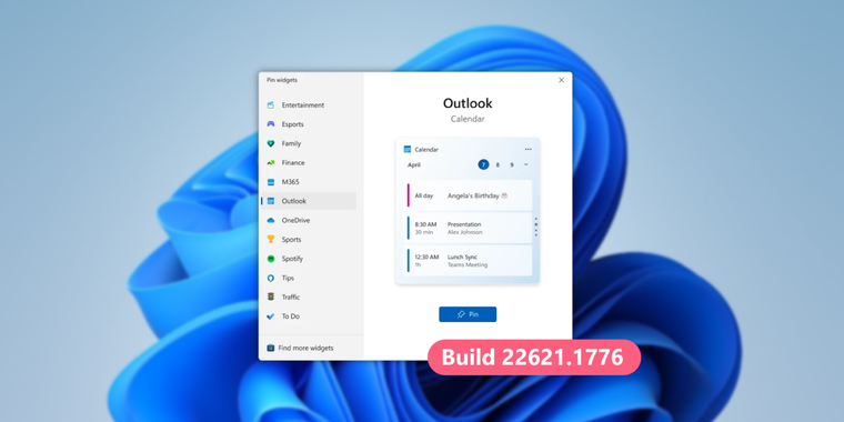 Windows 11 Build 22621.1766 released with new languages for Live Captions, widgets improvements, and a bunch of other features image