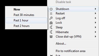 Right click menu with one-click scheduling option
