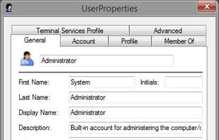 User properties