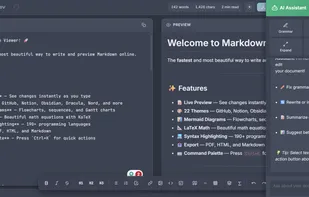 has AI to help writing 