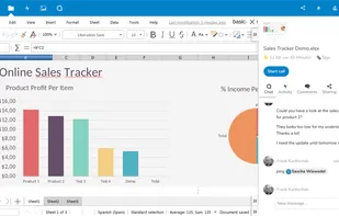 Live collaboration. Using instant messages.