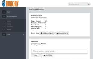 Hunchly screenshot 1
