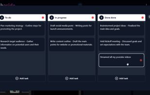 Simple kanaban to track progress
