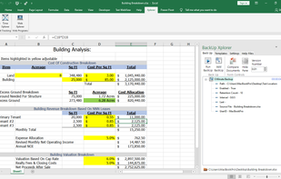 BackUp Xplorer In The Microsoft Excel Task Pane