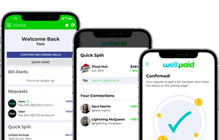 WellPaid 3-click Bill Splitting