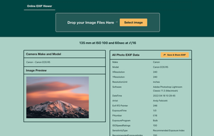 OnlineExifViewer screenshot 1