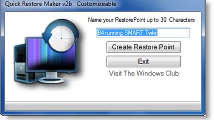 Quick Restore Maker screenshot 1