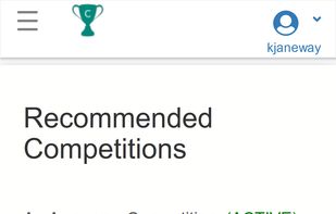 Browse through your curated list of competitions