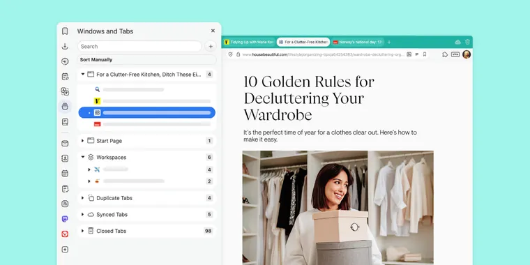 Vivaldi 7.4 adds per-site keyboard shortcuts, smarter address bar, and other enhancements image