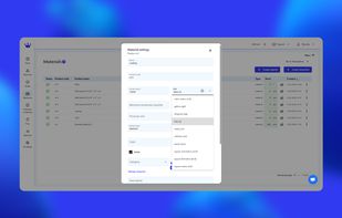 Material settings