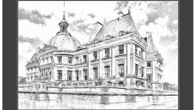 Drawing from an architectural photo