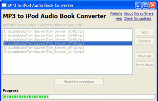 MP3 to iPod Audio Book Converter screenshot 1