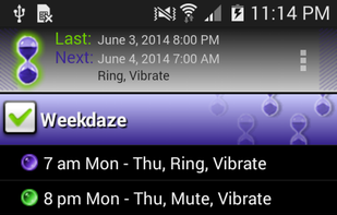 Timeriffic screenshot 1