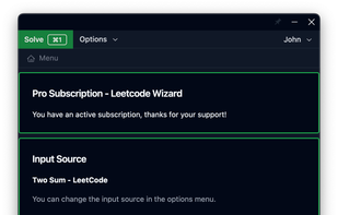 Leetcode Wizard screenshot 1