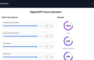 SAT Score Calculator screenshot 1