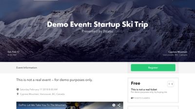 Picatic Event Pages. Promote your unique event page link and sell tickets or collect registrations.
