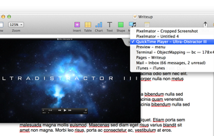 You can duplicate windows across monitors. Drive a software demo with your notes right along side on your laptop screen, while only projecting the software you're demoing.