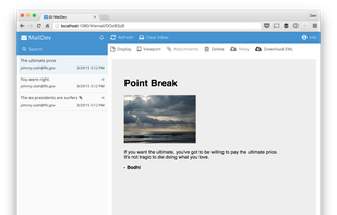 MailDev screenshot 1