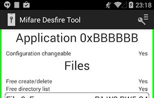 MIFARE DESFire EV1 NFC Tool screenshot 1