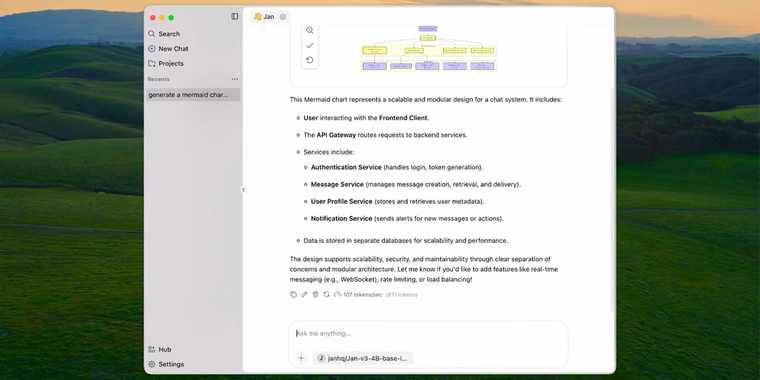 Jan v3 model debuts, with updates to Jan Desktop v0.7.6 image