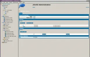 JOnAS administration console.