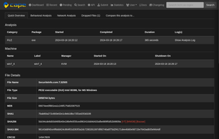 Example analysis result