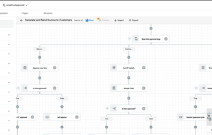 Easy to use drag and drop workflow designer