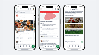 Nextdoor's latest redesign adds safety alerts, local news, and AI-powered Faves image