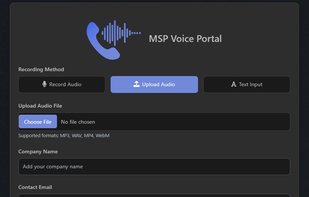 MSP Voice Portal screenshot 1