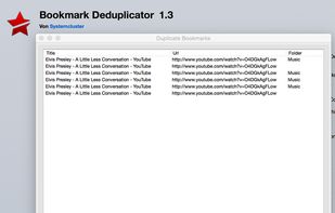 Bookmark Deduplicator screenshot 1