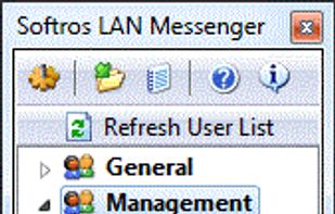 Softros LAN messenger main window