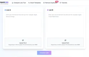 Compare Lists screenshot 1