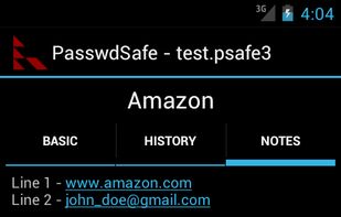 PasswdSafe screenshot 2