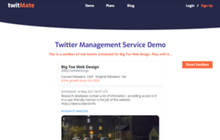 Play with the sandbox of real tweets scheduled for one of our clients.