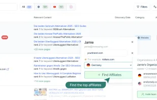 AffiliateFinder.ai screenshot 2