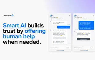 Smart AI handles common questions and smoothly hands over to a human agent when personal support is needed.